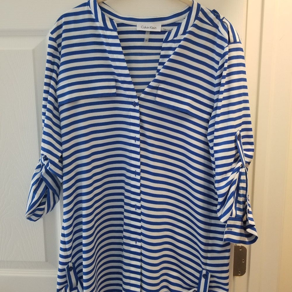 Button down with faux breast pockets
